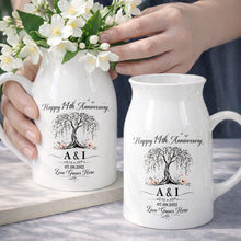 Load image into Gallery viewer, Personalized Ceramic Flower Vase Custom Message for Anniversary