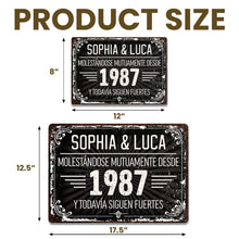 Load image into Gallery viewer, Personalized Metal Sign Custom Name Gift for Couples Anniversary