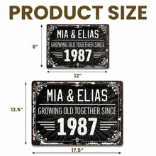 Load image into Gallery viewer, Personalized Vintage Sunburst Floral Metal Sign Custom Name Gift for Couples