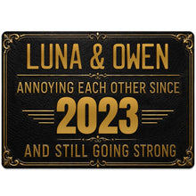 Load image into Gallery viewer, Personalized Metal Sign Custom Names Anniversary Gift for Couples