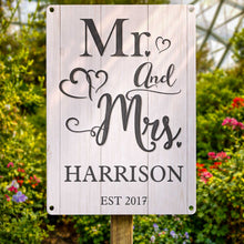 Load image into Gallery viewer, Personalized Metal Sign Custom Name Heart Design Gift for Couple