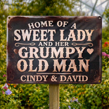 Load image into Gallery viewer, Personalized Metal Sign Home Decor Custom Name Gift for Couples