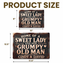 Load image into Gallery viewer, Personalized Metal Sign Home Decor Custom Name Gift for Couples