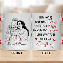 Load image into Gallery viewer, Personalized Couple Sketch Accent Mug Custom Love Story Gift
