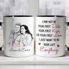 Load image into Gallery viewer, Personalized Couple Sketch Accent Mug Custom Love Story Gift
