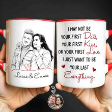Load image into Gallery viewer, Personalized Couple Sketch Accent Mug Custom Love Story Gift