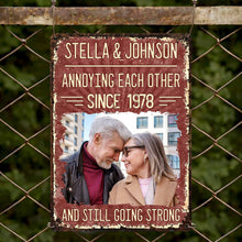 Load image into Gallery viewer, Personalized Metal Sign Custom Couple Photo Gift for Anniversary