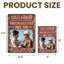 Load image into Gallery viewer, Personalized Metal Sign Custom Couple Photo Gift for Anniversary