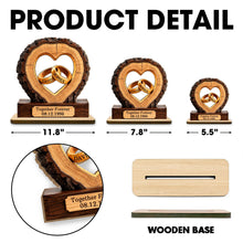 Load image into Gallery viewer, Personalized Heart Wood Plaque Custom Couple Gift for Anniversary