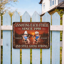 Load image into Gallery viewer, Personalized Couple Metal Sign Custom Name Wall Art Gift