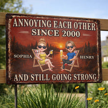 Load image into Gallery viewer, Personalized Couple Metal Sign Custom Name Wall Art Gift