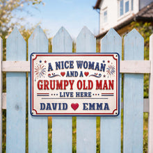 Load image into Gallery viewer, Personalized Metal Sign Custom Name for Couples Home Decor