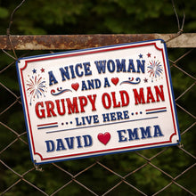 Load image into Gallery viewer, Personalized Metal Sign Custom Name for Couples Home Decor