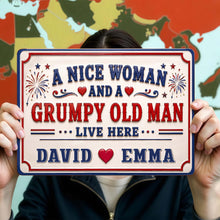 Load image into Gallery viewer, Personalized Metal Sign Custom Name for Couples Home Decor