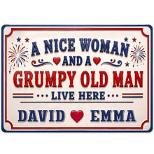 Load image into Gallery viewer, Personalized Metal Sign Custom Name for Couples Home Decor