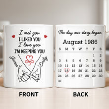 Load image into Gallery viewer, Personalized Coffee Mug Holding Hands Custom Couple Gift