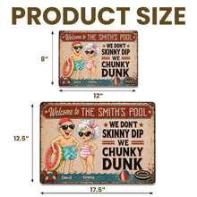 Load image into Gallery viewer, Personalized Funny Metal Sign Welcome to Our Pool Gift for Couples