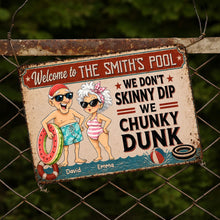 Load image into Gallery viewer, Personalized Funny Metal Sign Welcome to Our Pool Gift for Couples