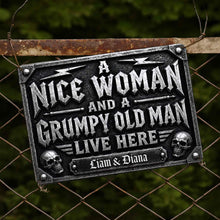 Load image into Gallery viewer, Personalized Metal Sign Custom Name Gift for Couples Home Decor