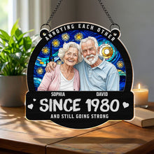 Load image into Gallery viewer, Personalized Couple Suncatcher Custom Name Gift for Anniversary