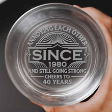 Load image into Gallery viewer, Personalized Engraved Whiskey Glass Custom Year Gift for Couples