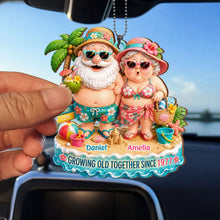 Load image into Gallery viewer, Personalized Couples Wood Ornament Custom Name Gift for Anniversary