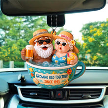 Load image into Gallery viewer, Personalized Wood Ornament Beach Couple Gift for Anniversary