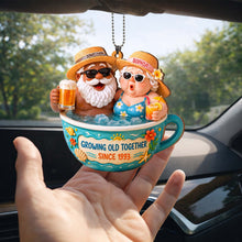 Load image into Gallery viewer, Personalized Wood Ornament Beach Couple Gift for Anniversary