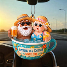 Load image into Gallery viewer, Personalized Wood Ornament Beach Couple Gift for Anniversary