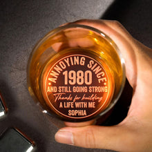Load image into Gallery viewer, Personalized Engraved Whiskey Glass Custom Date Gift for Him