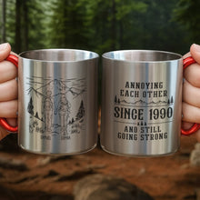 Load image into Gallery viewer, Personalized Carabiner Mug Custom Name Hiking Gift for Couples