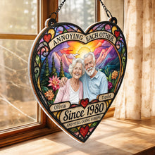 Load image into Gallery viewer, Personalized Heart Sunset Suncatcher Custom Couple Gift