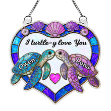 Load image into Gallery viewer, Personalized Sea Turtle Suncatcher Custom Gift for Couples