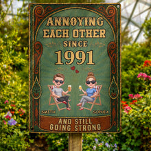 Load image into Gallery viewer, Personalized Metal Sign Custom Names Couples Gift Anniversary