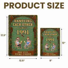 Load image into Gallery viewer, Personalized Metal Sign Custom Names Couples Gift Anniversary