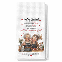 Load image into Gallery viewer, Personalized Kitchen Towel Custom Couple Gift for Anniversary