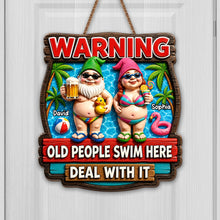 Load image into Gallery viewer, Personalized Eco-Friendly Wood Sign Custom Gnome Decor for Couples