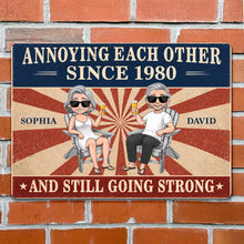 Load image into Gallery viewer, Personalized Metal Sign Custom Couple Art Anniversary Gift