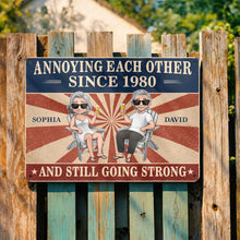 Load image into Gallery viewer, Personalized Metal Sign Custom Couple Art Anniversary Gift