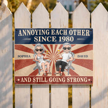 Load image into Gallery viewer, Personalized Metal Sign Custom Couple Art Anniversary Gift