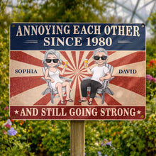 Load image into Gallery viewer, Personalized Metal Sign Custom Couple Art Anniversary Gift