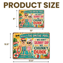 Load image into Gallery viewer, Personalized Metal Sign Welcome to Our Pool Gift for Couples