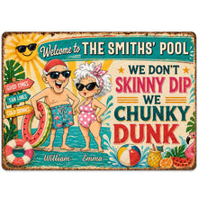 Load image into Gallery viewer, Personalized Metal Sign Welcome to Our Pool Gift for Couples