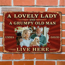 Load image into Gallery viewer, Personalized Metal Sign Custom Name Dog Lovers Gift for Couples