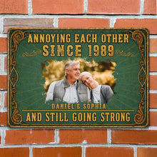Load image into Gallery viewer, Personalized Metal Sign Custom Couple Photo Special Year Gift