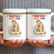 Load image into Gallery viewer, Personalized Retro Couple Portrait Coffee Mug Custom Art Gift