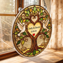 Load image into Gallery viewer, Personalized Tree of Life Suncatcher Custom Name Gift for Couple