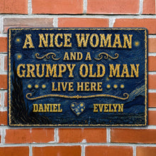 Load image into Gallery viewer, Personalized Metal Sign Custom Name Heart Gift for Couples