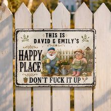 Load image into Gallery viewer, Personalized Metal Sign Custom Couple Gift for Garden Home