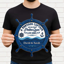 Load image into Gallery viewer, Personalized Nautical Wood Sign Custom Name for Couples Gift